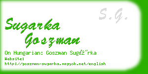 sugarka goszman business card